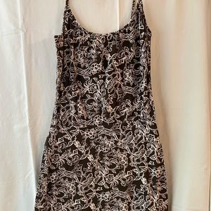 Ann Taylor Loft light floral brown sundress